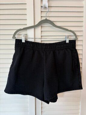 Talentless women's shorts sweatpants large black elastic waist